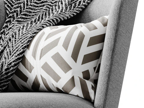 GALAPAGOS UPHOLSTERED ARMCHAIR 3D Model