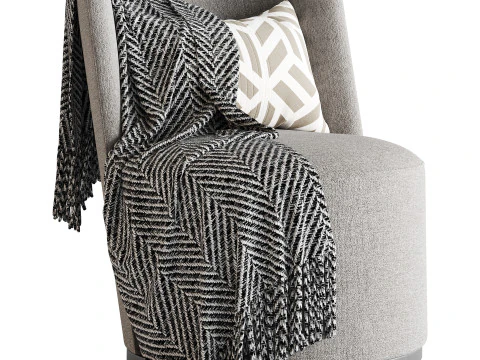 GALAPAGOS UPHOLSTERED ARMCHAIR 3D Model