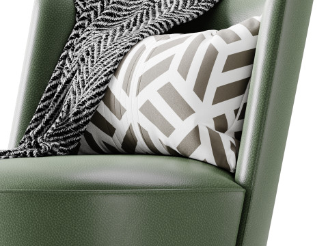 GALAPAGOS UPHOLSTERED ARMCHAIR Modèle 3D
