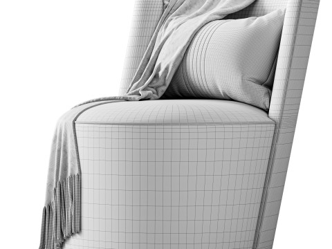 GALAPAGOS UPHOLSTERED ARMCHAIR Modèle 3D