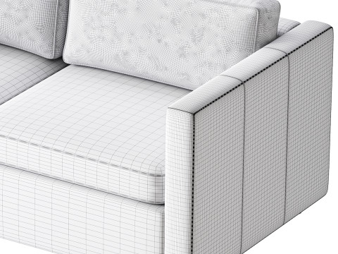 Harris Leather Sofa 3D 模型