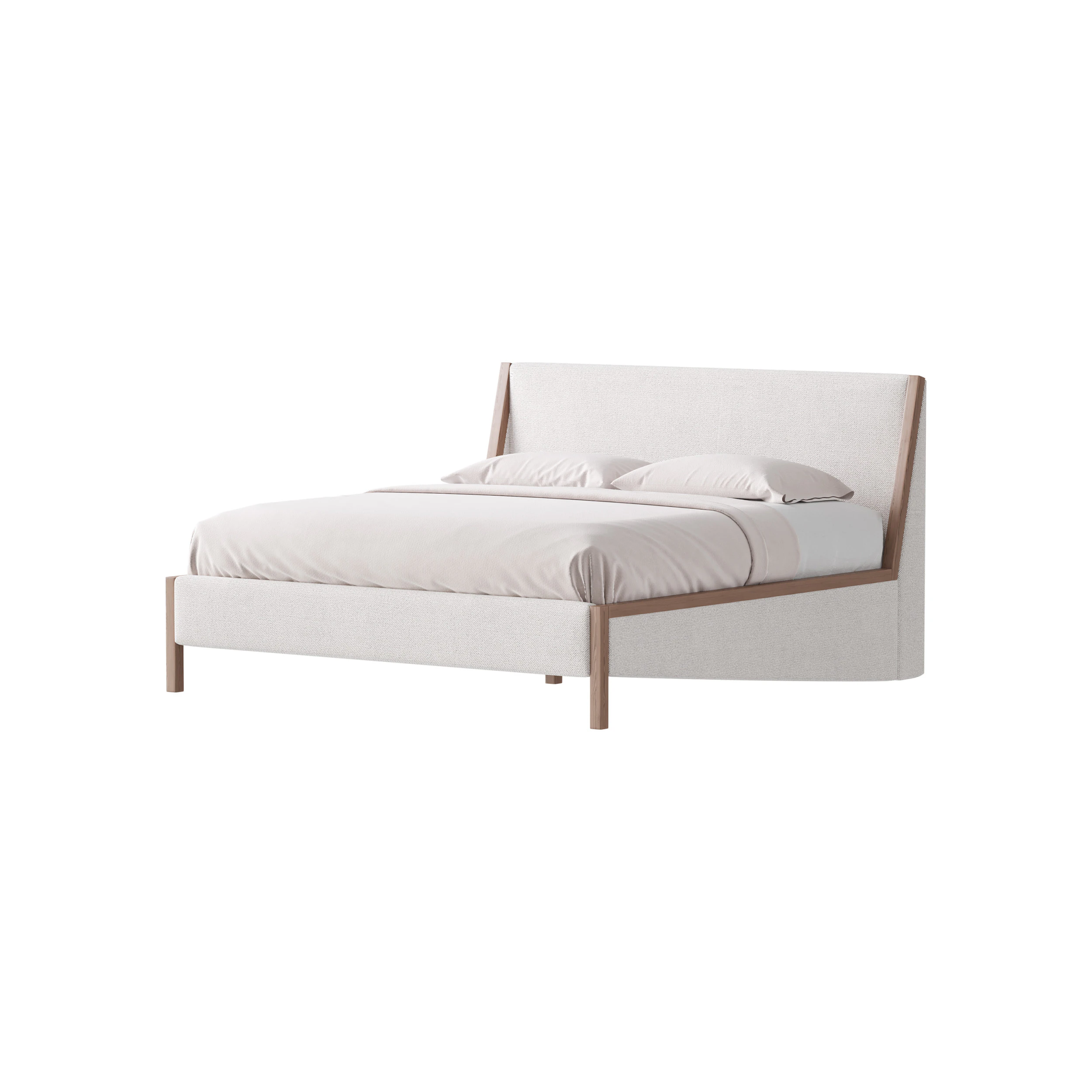 MALENA WHITE BOUCLE KING BED 3D Model .c4d .max .obj .3ds .fbx .stl .blend 