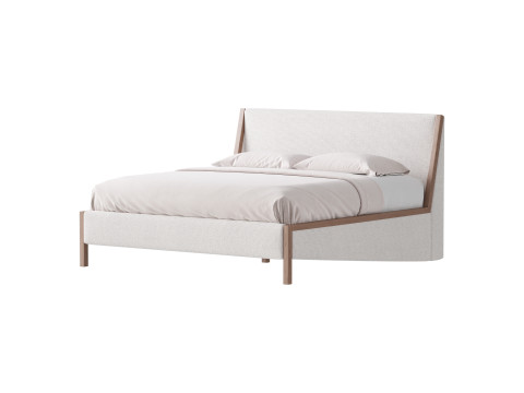 MALENA WHITE BOUCLE KING BED 3D Model