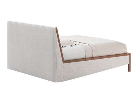 MALENA WHITE BOUCLE KING BED Modelo 3D