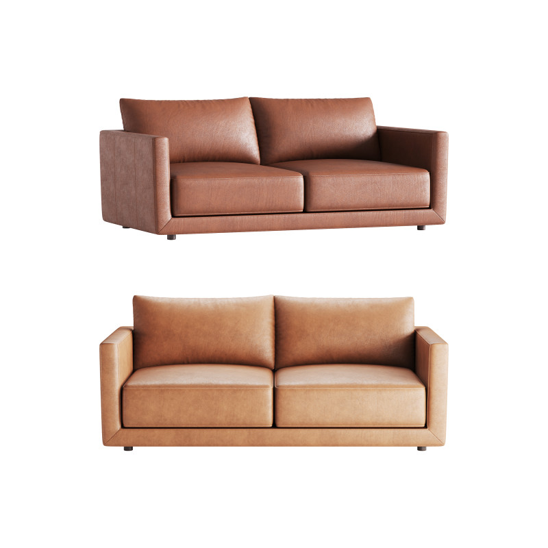 Melbourne Leather Sofa 3D Model .c4d .max .obj .3ds .fbx .stl .blend 
