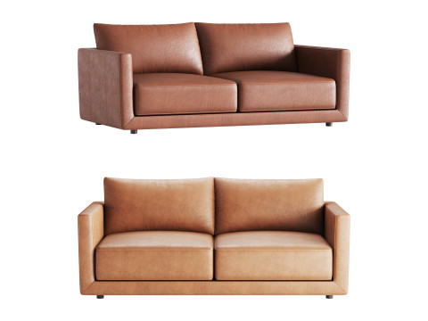 Melbourne Leather Sofa 3Dモデル