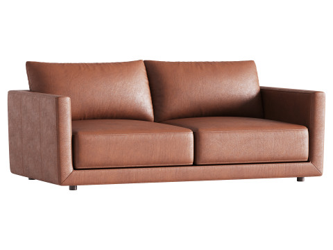 Melbourne Leather Sofa 3D Model