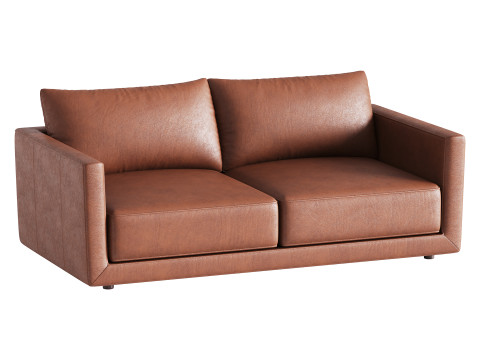 Melbourne Leather Sofa 3D Model
