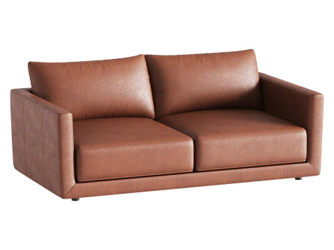 メルボルンレザーソファ 3Dモデル