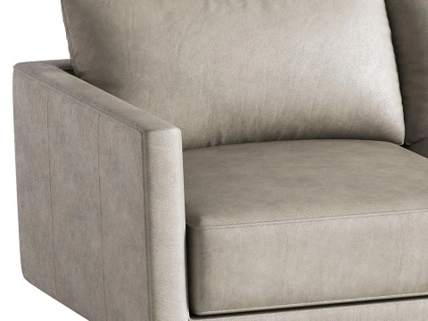 メルボルンレザーソファ 3Dモデル