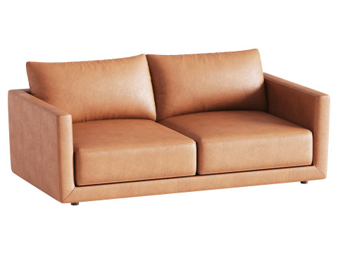 Melbourne Leather Sofa 3D Model