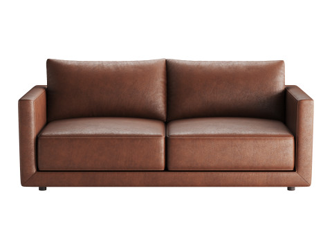 Melbourne Leather Sofa 3D Model