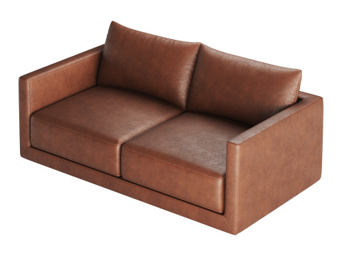 Melbourne Leather Sofa 3D Model