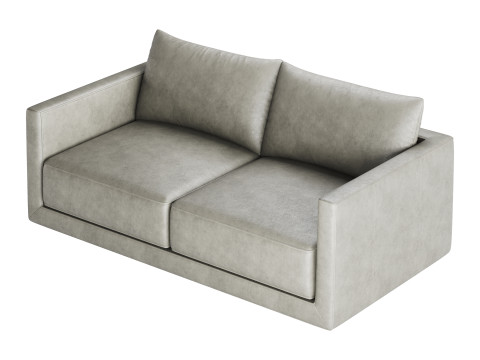 Melbourne Leather Sofa 3D Model