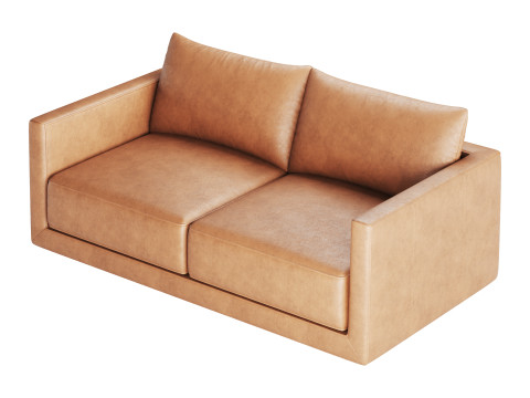 Melbourne Leather Sofa 3D Model