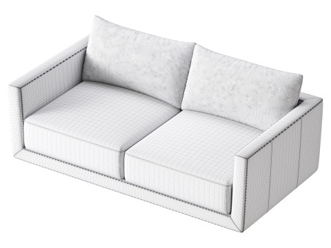 Melbourne Leather Sofa 3D Model