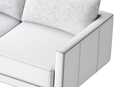 メルボルンレザーソファ 3Dモデル