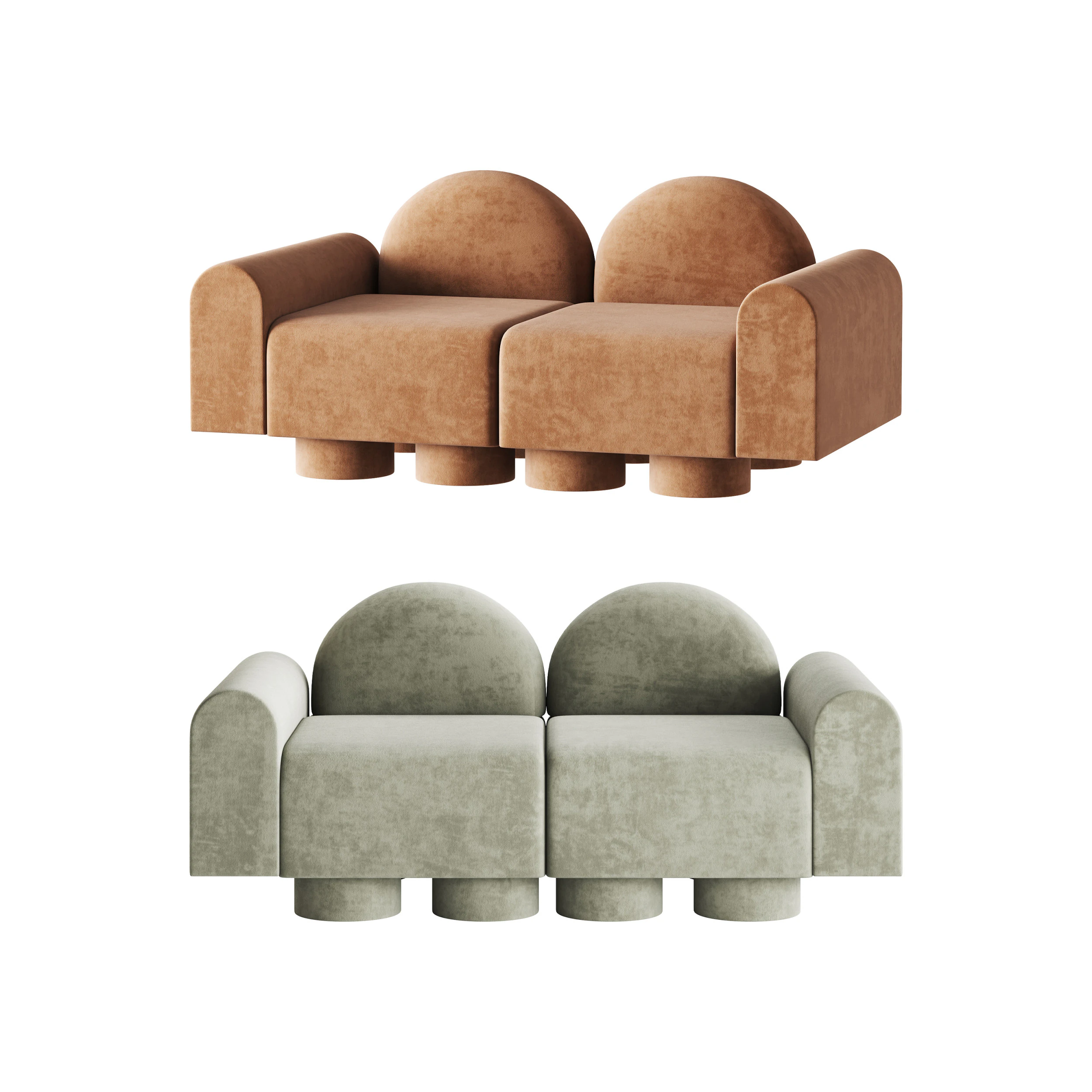 MILLESIME 2P SOFA 3D Model .c4d .max .obj .3ds .fbx .stl .blend 