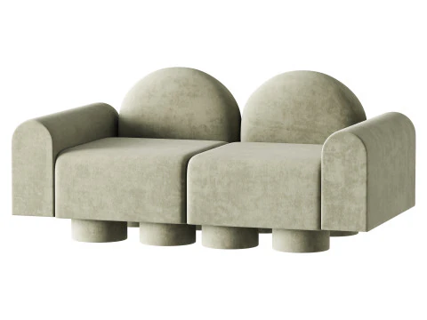 MILLESIME 2P SOFA 3D Model