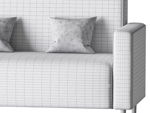 Modern Faux Leather Sofa 3D Model