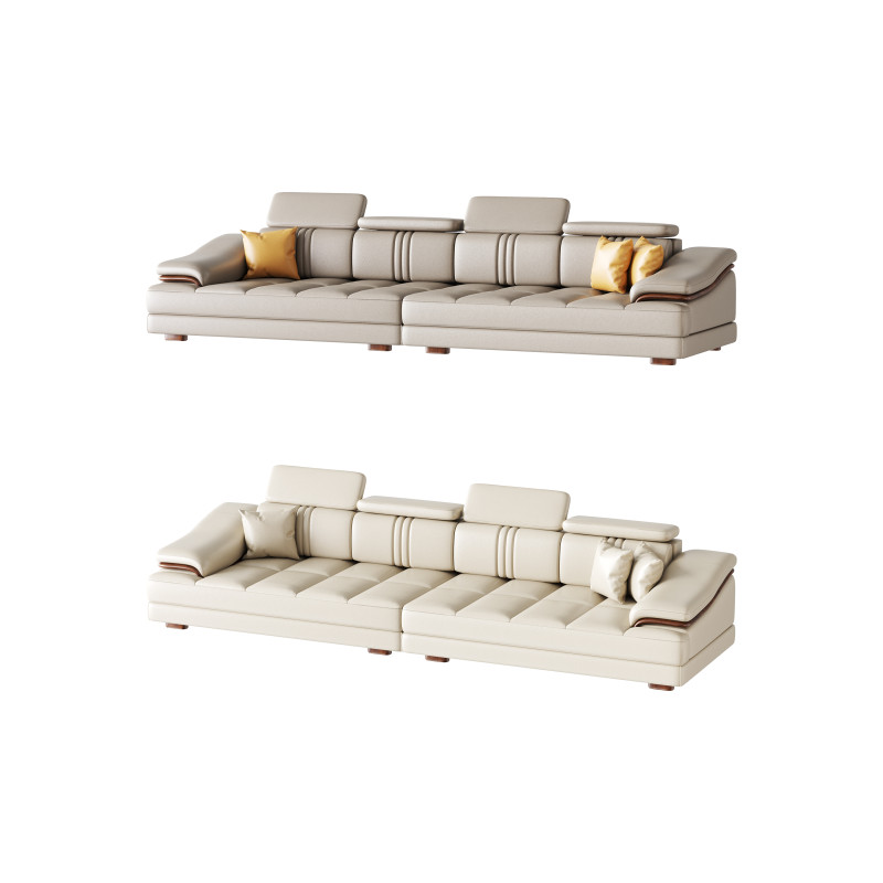 Modern Genuine Leather Sofa 3D 模型 .c4d .max .obj .3ds .fbx .stl .blend 