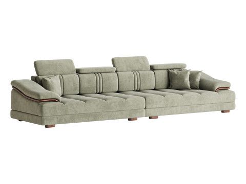 Modern Genuine Leather Sofa 3D 模型