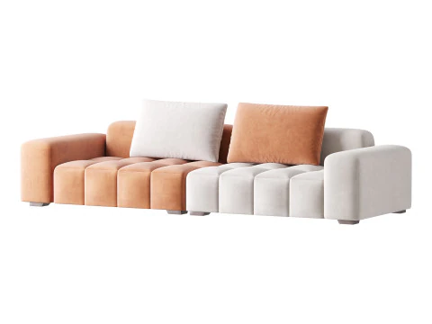 Divano standard quadrato modernista Modello 3D