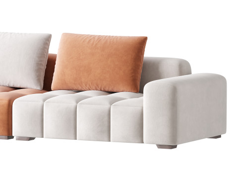 Modernism Square Standard Sofa Modello 3D