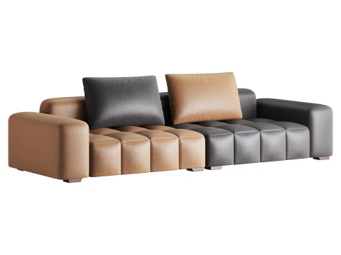 Divano standard quadrato modernista Modello 3D