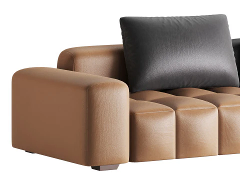 Divano standard quadrato modernista Modello 3D