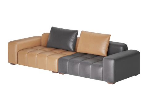 Divano standard quadrato modernista Modello 3D