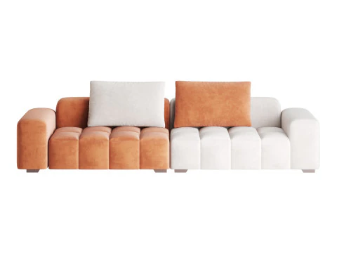 Divano standard quadrato modernista Modello 3D