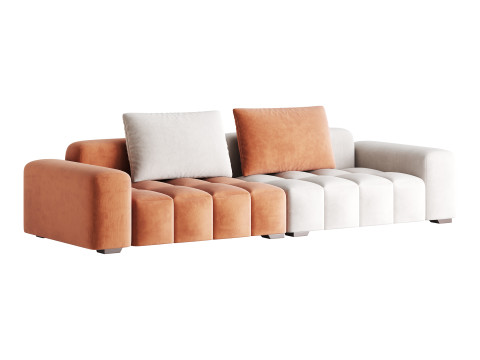 Modernism Square Standard Sofa Modello 3D