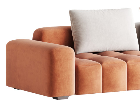 Modernism Square Standard Sofa Modello 3D