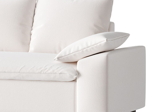 WHITE PERFORMANCE LINEN SLEEPER SOFA 3D Model