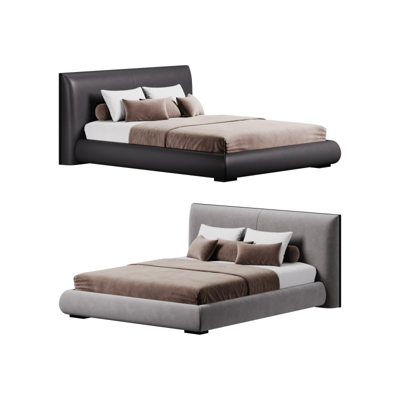 Bed Mid-Century Modern 3D Модель .c4d .max .obj .3ds .fbx .stl .blend 