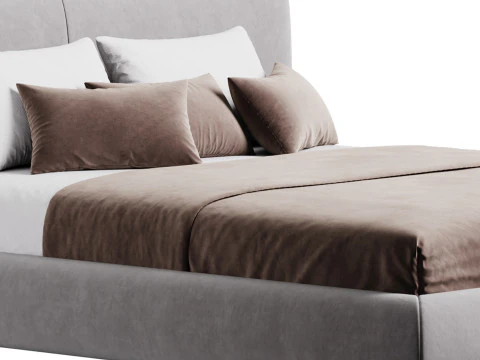 Bed Mid-Century Modern 3D Model