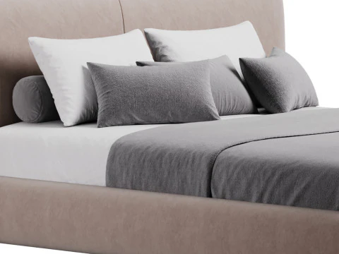Bed Mid-Century Modern 3D Model