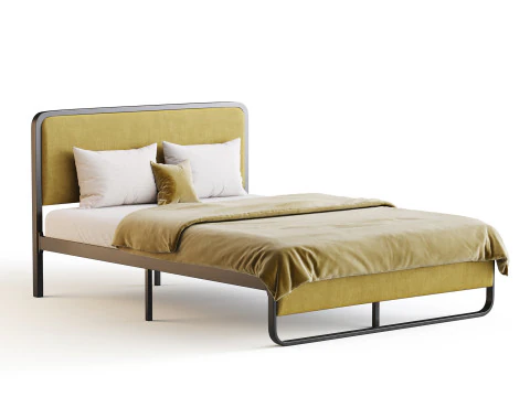 Allewie Queen Size Metal Platform Bed 3D Model