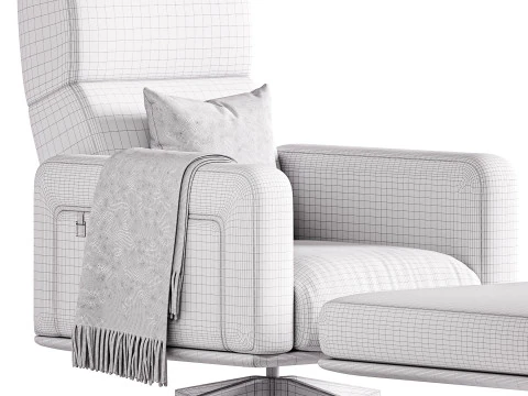 Armchair C114 by Delavega 3D Model