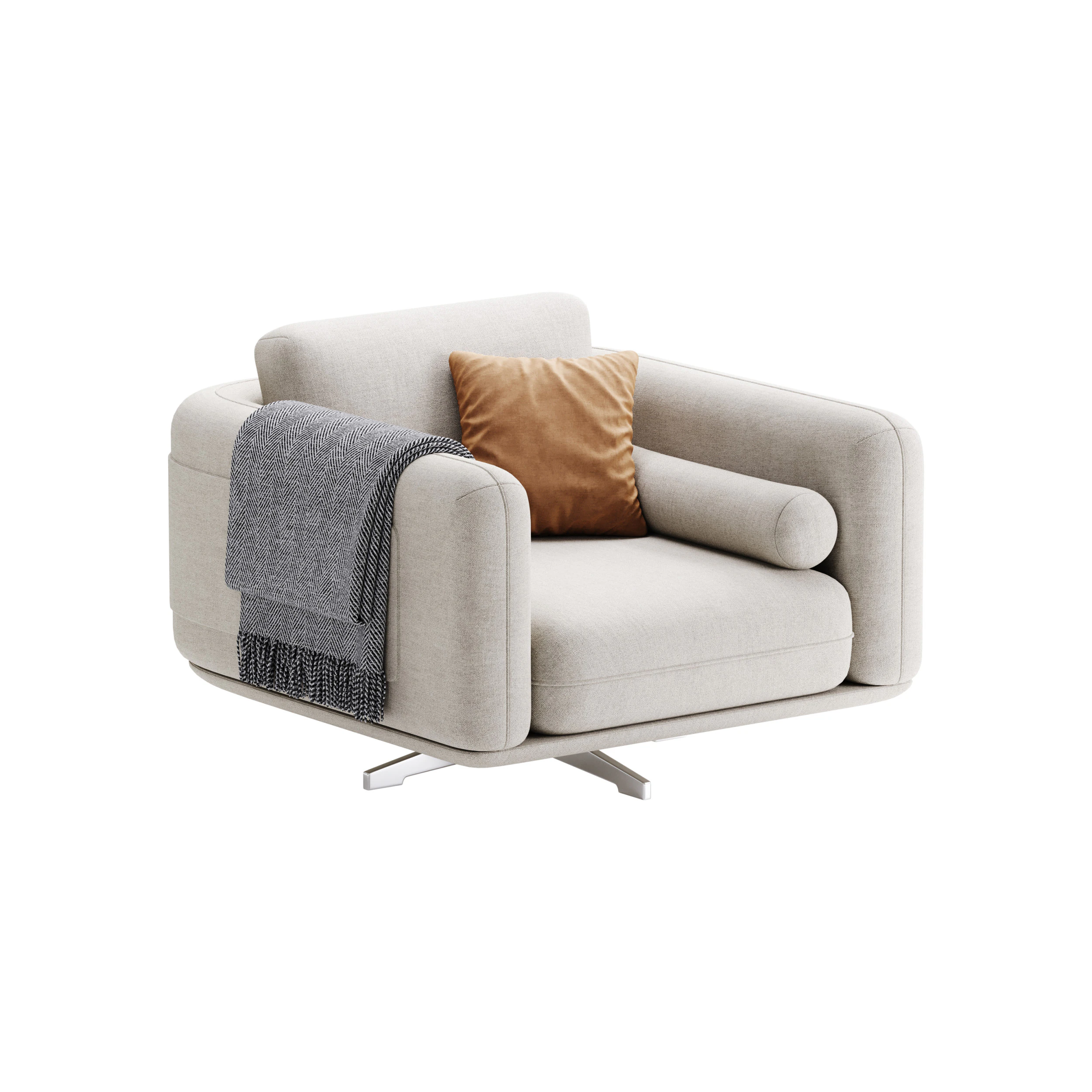Armchair C125 3D Model .c4d .max .obj .3ds .fbx .stl .blend