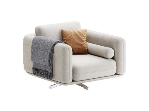 Kursi berlengan C125 Model 3D