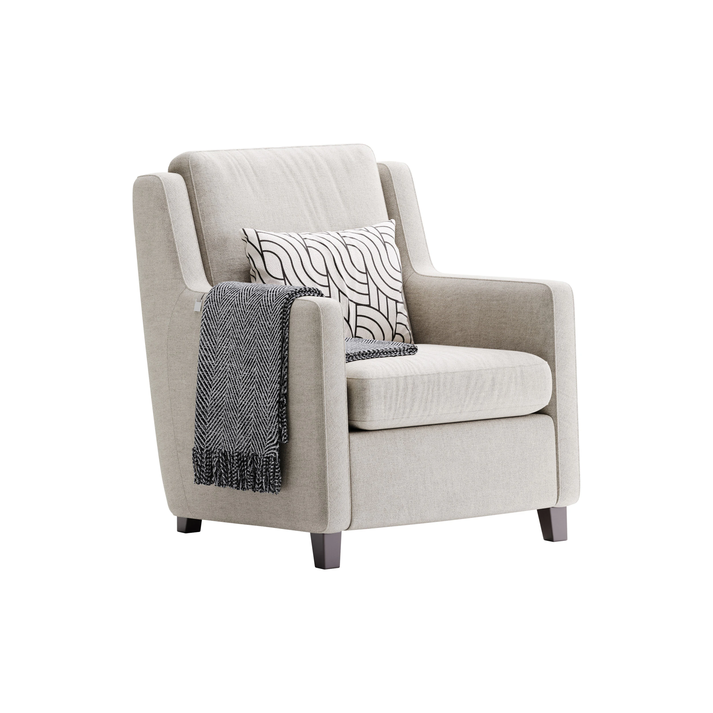 Armchair George 3D Model .c4d .max .obj .3ds .fbx .stl .blend 