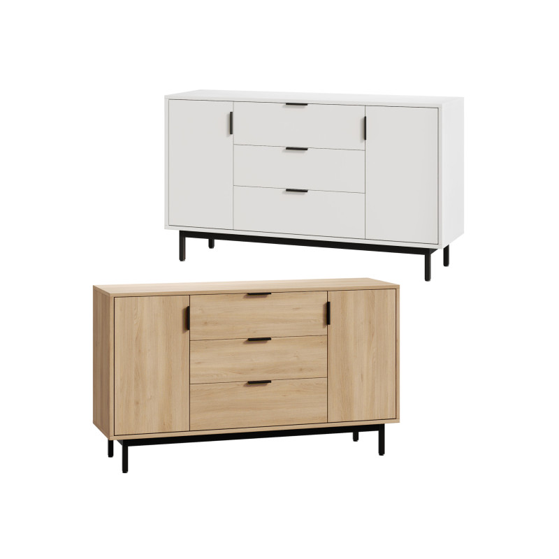 Atwell 3-Drawer Dresser 3D Model .c4d .max .obj .3ds .fbx .stl .blend 