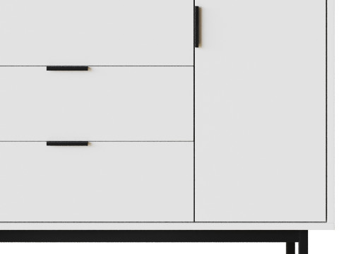 Atwell 3-Drawer Dresser 3D Model