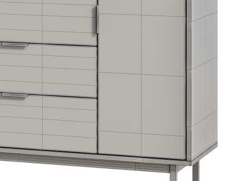 Atwell 3-Drawer Dresser 3D Model