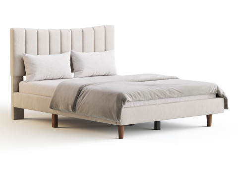 Aukfa Queen Upholstered Bed 3D Model