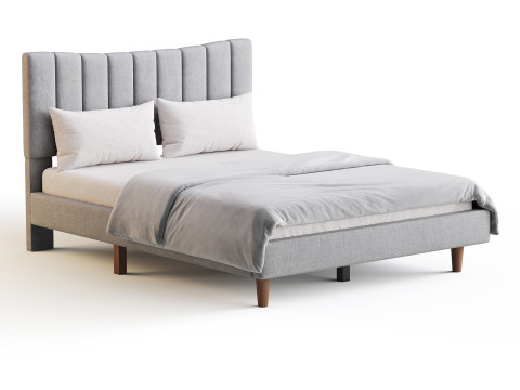 Aukfa Queen Upholstered Bed 3D Model