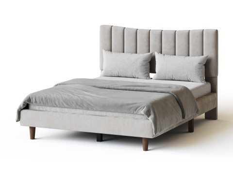 Aukfa Queen Upholstered Bed 3D Model