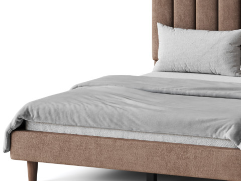 Aukfa Queen Upholstered Bed 3D Model